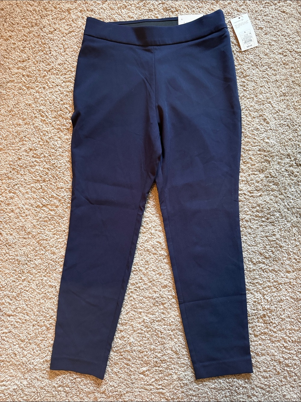 a new day Navy Ponte Pull-On Leggings